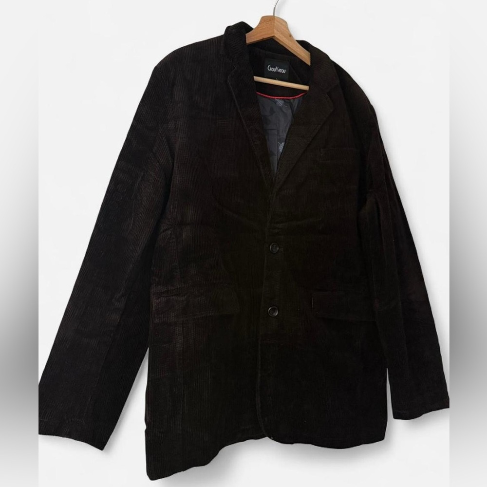 Men's Dark Brown Corduroy Blazer
